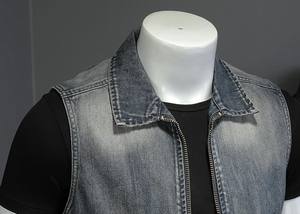 Chaleco Vaquero Retro Transpirable con Cremallera para Hombre, Estilo Europeo Americano, Motociclista, Vaquero, Casual, Tallas Grandes, Lavado, Primavera Otoño - Product Image 4