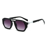Nouvelles Lunettes de Soleil Pilote Haut de Gamme pour Adultes, Tendance Internet, Protection UV400, Monture Complète, Unisexe, Carrées, Style Européen et Américain, Transfrontalier
