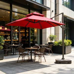 Parasol cantilever 360 °   Parasol d'extérieur rotatif avec manivelle pour <span class=keywords><strong>jardin</strong></span>, cour, terrasse, bord de piscine - Product Image 2