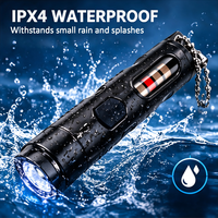 Senter Mini LED Portabel Baru USB Dapat Diisi Ulang dengan Klip Senter EDC IPX4 Tahan Air Multi Mode Cahaya untuk Keadaan Darurat Luar Ruangan
