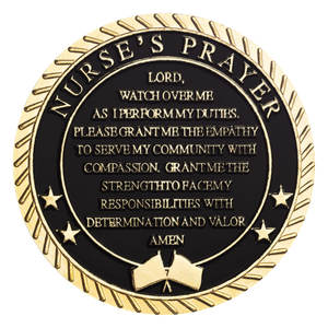 ナース記念コインゴールドメッキナースの祈り医療スタッフチャレンジメダルラッキーギフト - Product Image 4