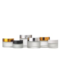 5g 10g 20g 30g 50g 100g vente en gros clair givré rond soins de la peau yeux crème pour le visage pots en verre cosmétiques avec couvercle