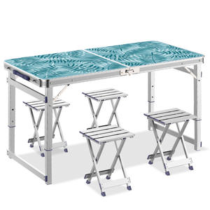 HISPEED נייד חיצוני קמפינג מטבח שולחן combinaison שולחן et שיזוף דה קמפינג en acier - Product Image 2