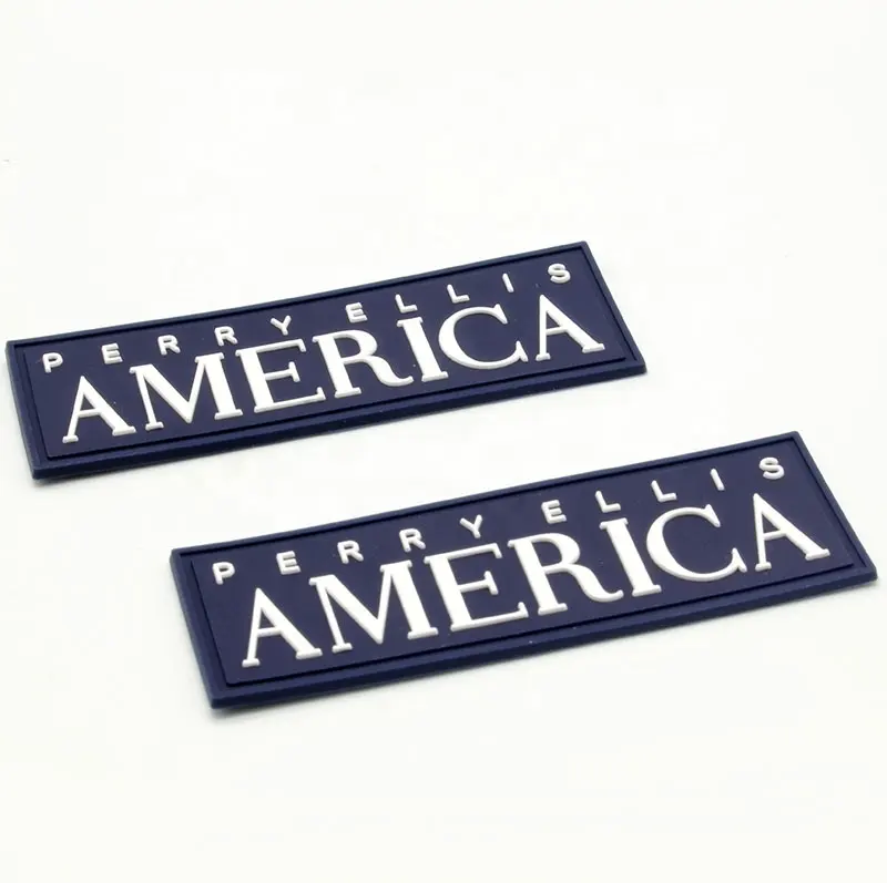 3D Eco-friendly Silicone Label Branding Name Silicone Labels for clothing