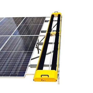 Robot de nettoyage de panneaux solaires télescopique semi-automatique personnalisé B12, machine de nettoyage de panneaux solaires à double brosse à 40 degrés - Product Image 5