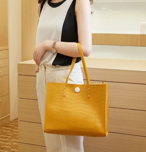 Venta al por mayor precio barato solo bolso de mensajero señoras bolso de hombro tendencia bolso de mano de gran capacidad de cocodrilo de grano PU bolsos de cuero - Product Image 4