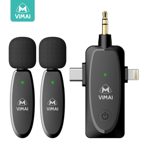 For VIMAI Mini <strong>Wireless</strong> Lavalier <strong>Microphone</strong> Type C New Design Mini Mike Speaker for Recording Karaoke Smartphones Camera Mic - Product Image 1