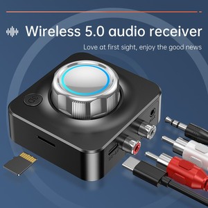 Ricevitore Audio Wireless BT 5.0 con <span class=keywords><strong>Jack</strong></span> da 3,5mm <span class=keywords><strong>e</strong></span> RCA, Supporta Scheda TF, Mini Adattatore Wireless BT, Ricevitore Musicale Stereo - Product Image 2