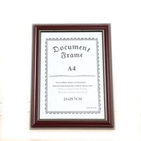 Cadre pour certificat en bois MDF A4 avec bordure dorée, cadre vintage pour diplôme, licence, récompense, décoration murale et de table, cadres photo