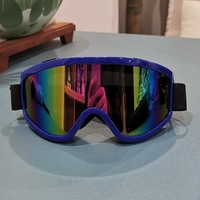 Lunettes de sport PC avec revêtement anti-UV, lunettes de moto, lunettes de ski, lunettes de moto Harley, lentilles irisées coupe-vent, personnalisables OEM