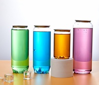 Pot en plastique PET rond de 330 ml avec couvercle en aluminium personnalisable, options d'impression multiples pour café, thé, jus, soda, boissons