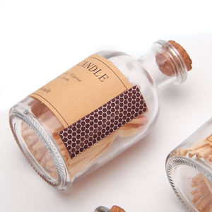 Vendita calda 65mm variopinti partite di legno in bottiglia di vetro per illuminazione della candela - Product Image 1