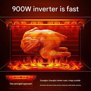 فرن ميكروويف Galanz سعة كبيرة 23L بطانة مطلية مريحة عملية تدفئة مسطحة فرن ميكروويف تقليل الضوضاء الخفيفة - Product Image 4