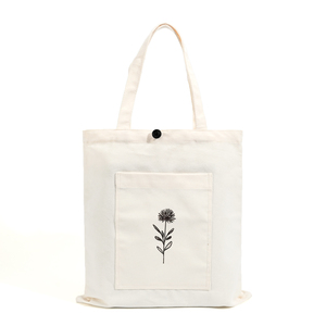 Sac fourre-tout à bandoulière haute capacité en toile de coton personnalisée avec motif à pois Couche de séparation écologique et à la mode - Product Image 3