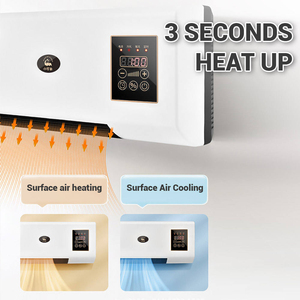 Ventilateur de chauffage et radiateur mural double usage 1800W PTC en plastique, télécommandé, pour usage domestique - Product Image 4