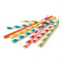 Pailles en papier recyclé, biodégradables, emballées individuellement, pailles jetables en papier kraft pour boire