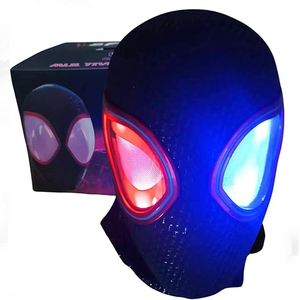 <span class=keywords><strong>Masque</strong></span> d'Araignée aux Yeux Lumineux Mobiles, <span class=keywords><strong>Masque</strong></span> de Cosplay Héro Taille Unique à Télécommande pour Super-Héros, pour Enfants et Adultes - Product Image 2