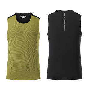 الصيف رجل الرياضة الترفيه مرونة تنفس صالة الألعاب الرياضية ارتداء قميص اللياقة البدنية صالة الألعاب الرياضية الجري سترة رياضية - Product Image 4