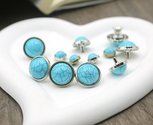 Tùy Chỉnh Kết Cấu Bầu Trời Màu Xanh Ngọc Trai <span class=keywords><strong>4</strong></span>-Mảnh <span class=keywords><strong>Snap</strong></span> Nút Thiết Lập Màu Ngọc <span class=keywords><strong>Snap</strong></span> Đinh Tán Pearlized <span class=keywords><strong>4</strong></span>-<span class=keywords><strong>Prong</strong></span> Shank Nút Cho Hàng Thủ Công Denim - Product Image 4