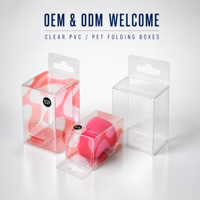 Offre Spéciale boîte en plastique PET en PVC transparent pour la beauté mélangeur éponge maquillage personnalisé éponge emballage de boîte en plastique