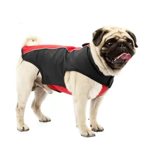 ホット販売新しいデザインの犬のジャケット防水ソフトライト反射ペットレインコートペットジャケット服