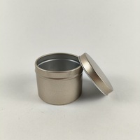 Pots en aluminium fins et vides pour crème, couleur métallique givrée, 100g/3.3oz, pots en métal pour poudre cosmétique, récipients