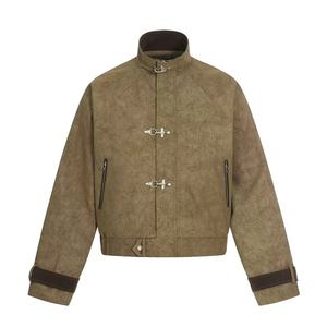 XiangHong Amerikaanse Retro Vliegtuig Lederen Jas Heren Zware Jas Op Maat Gemaakt Lederen Jas Heren Lederen <span class=keywords><strong>Blazer</strong></span> Heren - Product Image 3