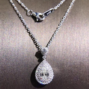 Collar con colgante de gota de agua para mujer, joyería de moda de estilo vintage, regalo para uso diario - Product Image 2