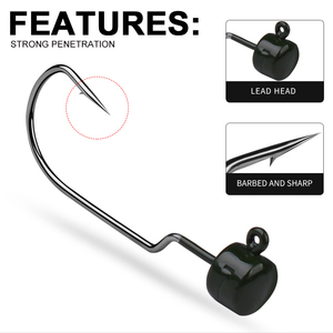 5 unidades de cabezas de jig Ned Rig anti-enredos de acero de alto carbono, tipo hongo, de 3.5g, 5g, 7g, para señuelos blandos de plástico, para pesca de <span class=keywords><strong>trucha</strong></span> y lubina - Product Image 4