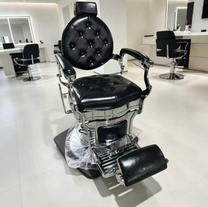 Luxury Metal Frame Synthetic Leather <b>Reclining</b> Barber Chair-Heavy Duty for Beauty Salons & Gyms (Commercial Use) - Product Image 1