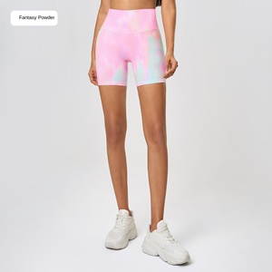 Short de yoga solide à taille haute et taille haute sur mesure pour femmes, taille plus, fitness d'été - Product Image 1