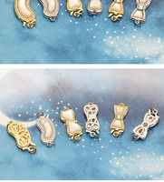 Fermoir de collier de perles XD p2970, fermoir en coquillage naturel, fil accessoire, connecteur en argent 925, fermoir de bracelet perlé fait main DIY