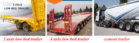 Remorque semi-plate à double essieu de 40 pieds avec suspension de bogie Matériau en acier