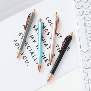 Customized Simple Advertising Event Gift Business Office Promotion Medium Oil Press Gel Pen with Logo Printing <b>Plastic</b> Pen - Product Image 4