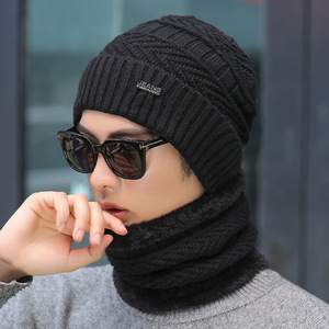 Nouveau à la mode tricoté femmes hiver chapeau et écharpe ensemble velours cou plus chaud <span class=keywords><strong>adulte</strong></span> <span class=keywords><strong>Ski</strong></span> chapeau - Product Image 3