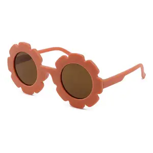 Оптовая продажа, новые солнцезащитные очки, милые Солнцезащитные очки, с круглой матовой оправой, с логотипом под заказ, детские солнцезащитные очки