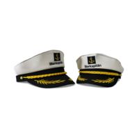 Cappello da Yacht di alta qualità per adulti bianco con il logo del ricamo anteriore e il cappello di buona vendita a tesa curva