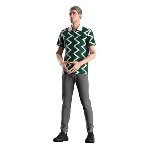 Oem Sublimation Short Sleeve Casual Tshirt Fitted Mens Polyester Sublimation Golf Shirt Zip Polo Shirts for Men - Product Image 5