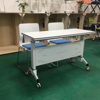 Vente directe d'usine, mobilier de bureau de haute qualité, cadre en métal épaissi, cloison en acier, table de formation pliable pour l'école et le bureau
