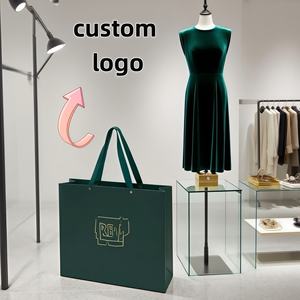 Logo personnalisé, cadeaux biodégradables, sacs en papier pour magasins de vêtements, sacs à chaussures avec poignées, sacs en papier blanc couché - Product Image 4