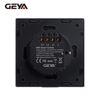 Interrupteurs muraux intelligents GEYA en gros, norme européenne 86*86mm, Wifi, 3 gangs, 1 voie, tactiles