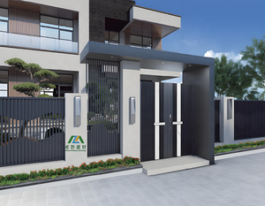 <span class=keywords><strong>Portail</strong></span> <span class=keywords><strong>Coulissant</strong></span> Moderne en Alliage d'Aluminium Écologique Thermolaqué Anti-Rouille Prix Usine pour Villas, Hôtels, Jardins - Garantie 5 Ans - Product Image 1