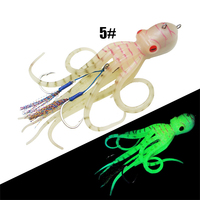 Kits de leurre lumineux Squid jigs 180g200g250g300g Leurres à tête de plomb Trolling Ink Octopus Soft Bait