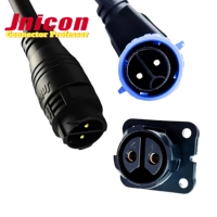 Jeu de fiches et de douilles pour moteur de pêche à la traîne à 2 broches mâle femelle IP67 Connecteur d'alimentation CC marin étanche 50A Field Assembly Panel Mount