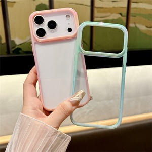 Funda para iPhone 17 Air 16 15 14 13 12, Carcasa Trasera de Policarbonato con Parachoques de TPU/TPE para iPhone 17 Pro Max, Transparente y Suave - Product Image 3