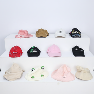 Chapeaux d'été d'<span class=keywords><strong>occasion</strong></span> tendance HHRT pour l'extérieur, en polyester/coton, unisexe, pour adultes, vente en gros, styles variés, MOQ 200kg, prêts à la revente - Product Image 1