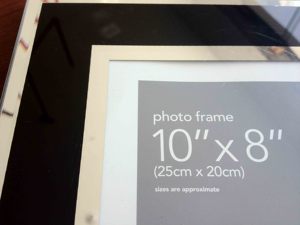 <strong>10x8</strong>" Glass <strong>Photo</strong> <strong>Frame</strong>, Black Glass Painting <strong>Photo</strong> <strong>Frame</strong>, Bevel Venetian Glass <strong>Photo</strong> <strong>Frame</strong> - Product Image 4