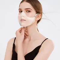 Transparante Facemasking Duidelijkheid Gezicht Cover Wasbare Volledig Clear Cover