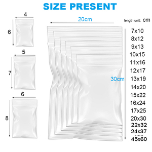 Tùy Chỉnh Bán Buôn In Rõ Ràng LDPE/HDPE Zip Khóa Bao Bì Túi Nhựa Ziplock Trong Suốt - Product Image 2