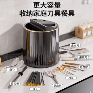 Kitchen Organizer Knife Block With Chopstick Holder Multi Function Storage For Kitchen Countertop - Product Image 3